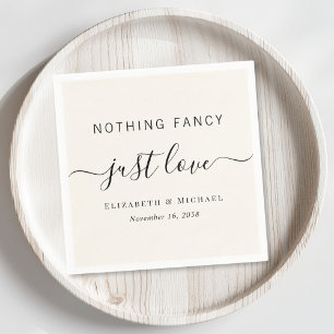 Nichts Besonderes, nur Liebe Cream Hochzeit Serviette