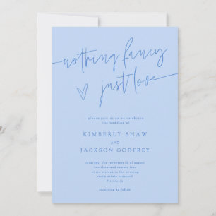 Nichts Besonderes, nur Liebe Eisblaue Hochzeit  Einladung