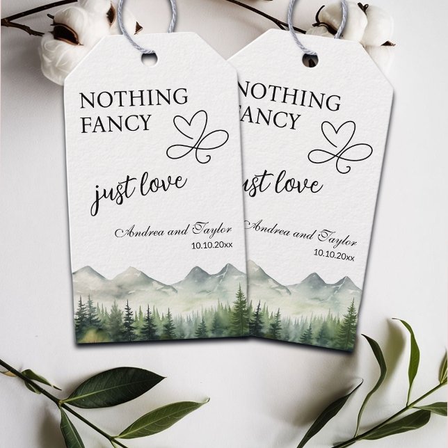 Nichts Besonderes, nur Liebe Elegante Hochzeit Geschenkanhänger (Von Creator hochgeladen)