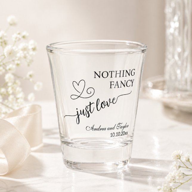Nichts Besonderes, nur Liebe Elegante Hochzeit  Schnapsglas (Von Creator hochgeladen)