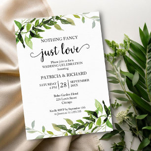 Nichts Besonderes, nur Liebe Hochzeit Einladung