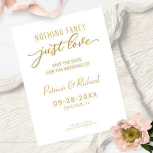 Nichts Besonderes, nur Liebe Hochzeit Termin Postkarte