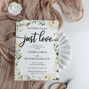 Nichts Besonderes, nur Liebe Hochzeit Weiß Creme F Einladung