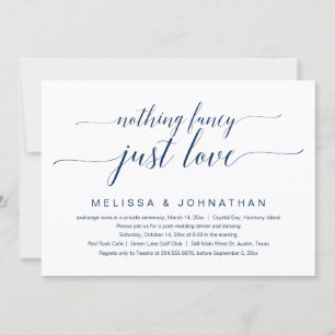 Nichts Besonderes, nur Liebe, Hochzeits-Elopement- Einladung