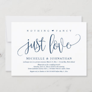 Nichts Besonderes, nur Liebe, Hochzeits-Elopement- Einladung