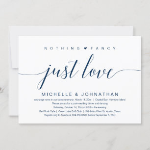 Nichts Besonderes, nur Liebe, Hochzeits-Elopement Einladung