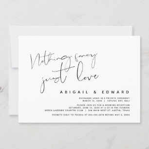 Nichts Besonderes, nur Liebe, Hochzeits-Elopement Einladung