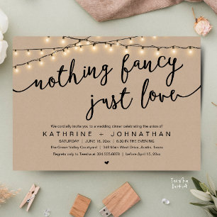 Nichts Besonderes, nur Liebe, Hochzeitsempfang Abe Einladung