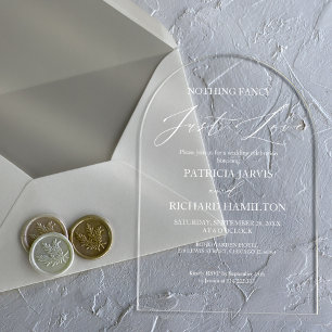 Nichts Besonderes, nur Liebe Intime Hochzeit Acryleinladungen