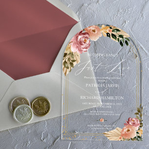Nichts Besonderes, nur Liebe Intime Hochzeit Acryleinladungen