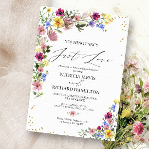 Nichts Besonderes, nur Liebe Intime Hochzeit Einladung
