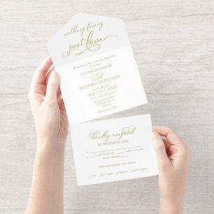 Nichts Besonderes, nur Liebe, lockere Hochzeit All-in-One-Einladung