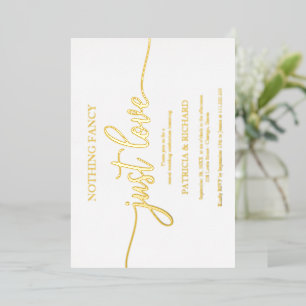 Nichts Besonderes, nur Liebe, lockere Hochzeit Folieneinladung