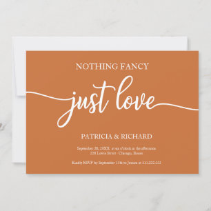 Nichts Besonderes, nur Liebe, lockere Hochzeit Kup Einladung