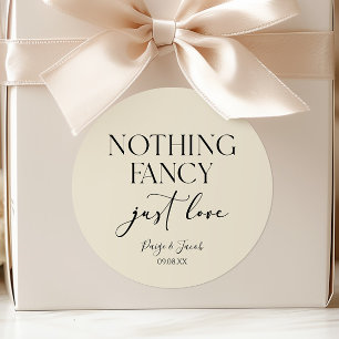 Nichts Besonderes, nur Liebe Minimalistische Casua Runder Aufkleber