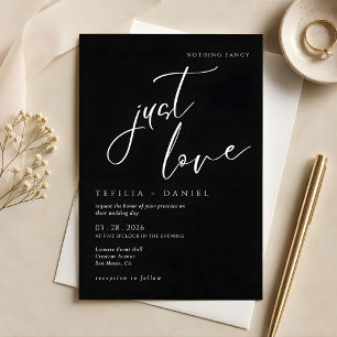 Nichts Besonderes, nur Liebe Minimalistische elega Einladung