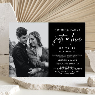 Nichts Besonderes, nur Liebe Moderne Elopement-Fot Einladung