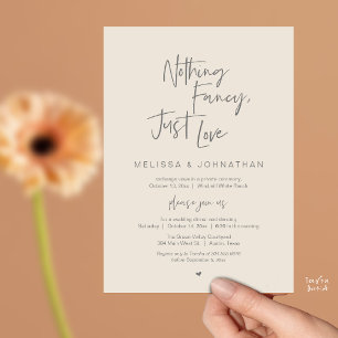 Nichts Besonderes, nur Liebe, Moderne Hochzeitsdin Einladung