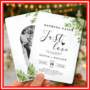Nichts Besonderes, nur Liebe Salbeigrüne FOTO-Hoch Einladung