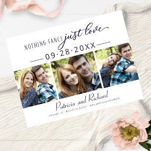Nichts Besonderes, nur Liebe Save The Date 3 Foto Postkarte