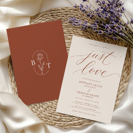 Nichts Besonderes, Nur Liebe Terrakotta-Hochzeit Einladung