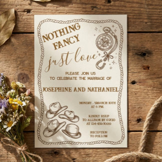 Nichts Besonderes, nur Liebe - Western Hochzeitsei Einladung