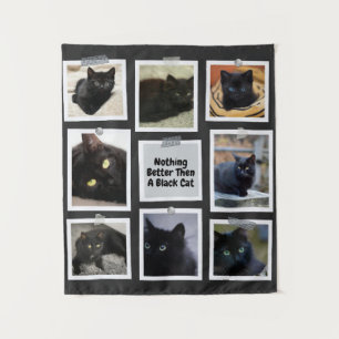Nichts Besseres als eine schwarze Katze Wandteppich