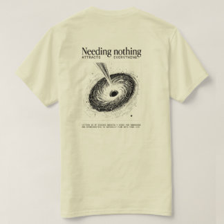 "Nichts brauchen" – Minimalistischer Vortex-Tee  T-Shirt