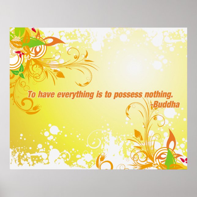 Nichts Buddha Poster (Vorne)
