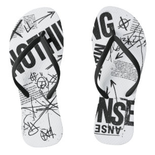 NICHTS ERGIBT EINEN SINN Brutalistisches Anti-De Flip Flops
