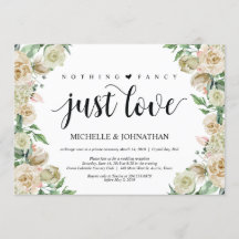 nichts extravagant, Elopement Empfang Einladungska