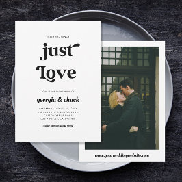 Nichts Extravagant nur Liebe 70er Retro Script Hoc Einladung