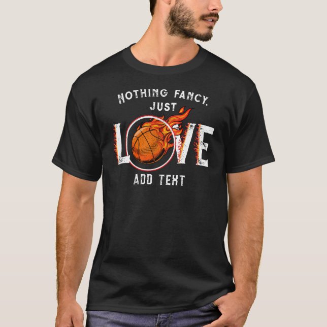 Nichts Extravagant, nur LIEBE Basketballtrainer T-Shirt (Vorderseite)