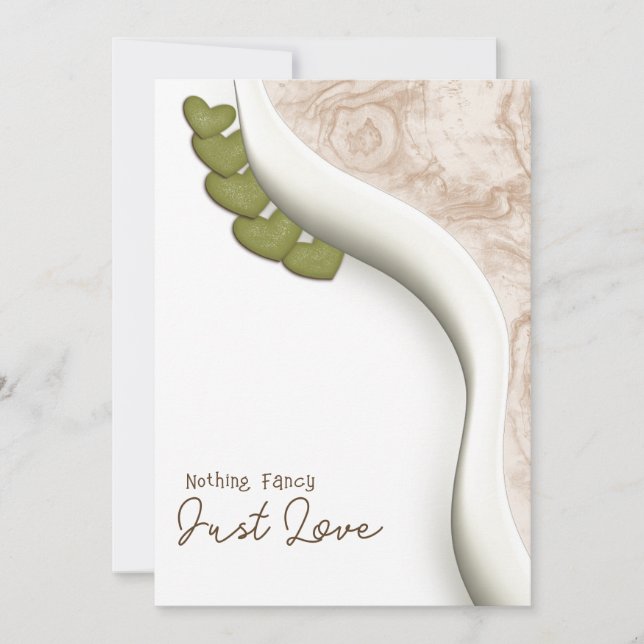 Nichts Extravagant nur Liebe Bohemisch Lässige Hoc Einladung (Vorderseite)