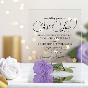 Nichts Extravagant nur Liebe Chic Lavender Rose Ho Acryleinladungen