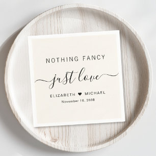 Nichts Extravagant nur Liebe Cream Wedding Serviette