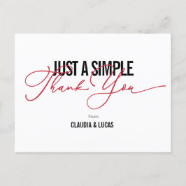 Nichts Extravagant nur Liebe Danke Postkarte