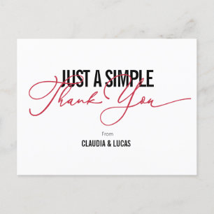 Nichts Extravagant nur Liebe Danke Postkarte
