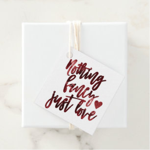 Nichts Extravagant nur Liebe Dark Crimson Red We Geschenkanhänger