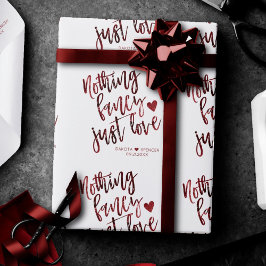 Nichts Extravagant nur Liebe | Dark Crimson Red We Geschenkpapier