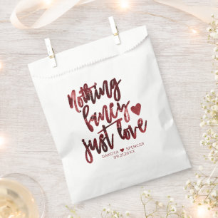 Nichts Extravagant nur Liebe Dark Crimson Red We Geschenktütchen