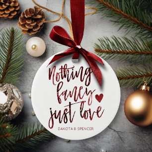 Nichts Extravagant nur Liebe Dark Crimson Red We Keramik Ornament