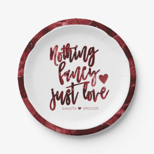 Nichts Extravagant nur Liebe   Dark Crimson Red We Pappteller