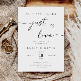 Nichts Extravagant nur Liebe Einladung, Elopement  Einladung