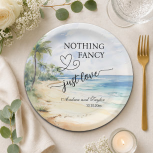 Nichts Extravagant nur Liebe Elegante Hochzeit Pappteller