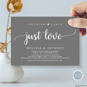 Nichts Extravagant nur Liebe, Elopement, rustikale Einladung