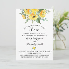 Nichts Extravagant nur Liebe Elopement Sonnenblume Einladung