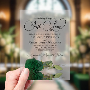 Nichts Extravagant nur Liebe Emerald Green Rose Ho Acryleinladungen