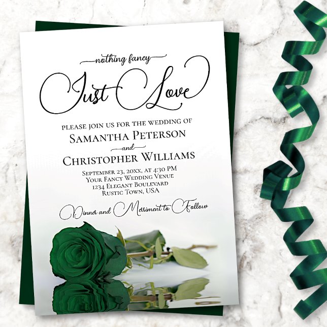 Nichts Extravagant nur Liebe Emerald Green Rose Ho Einladung (Von Creator hochgeladen)