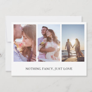 Nichts Extravagant nur Liebe Foto Collage Elopemen Ankündigung
